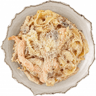 Фетучини с курицей и грибами