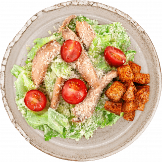 Салат Цезарь с цыпленком